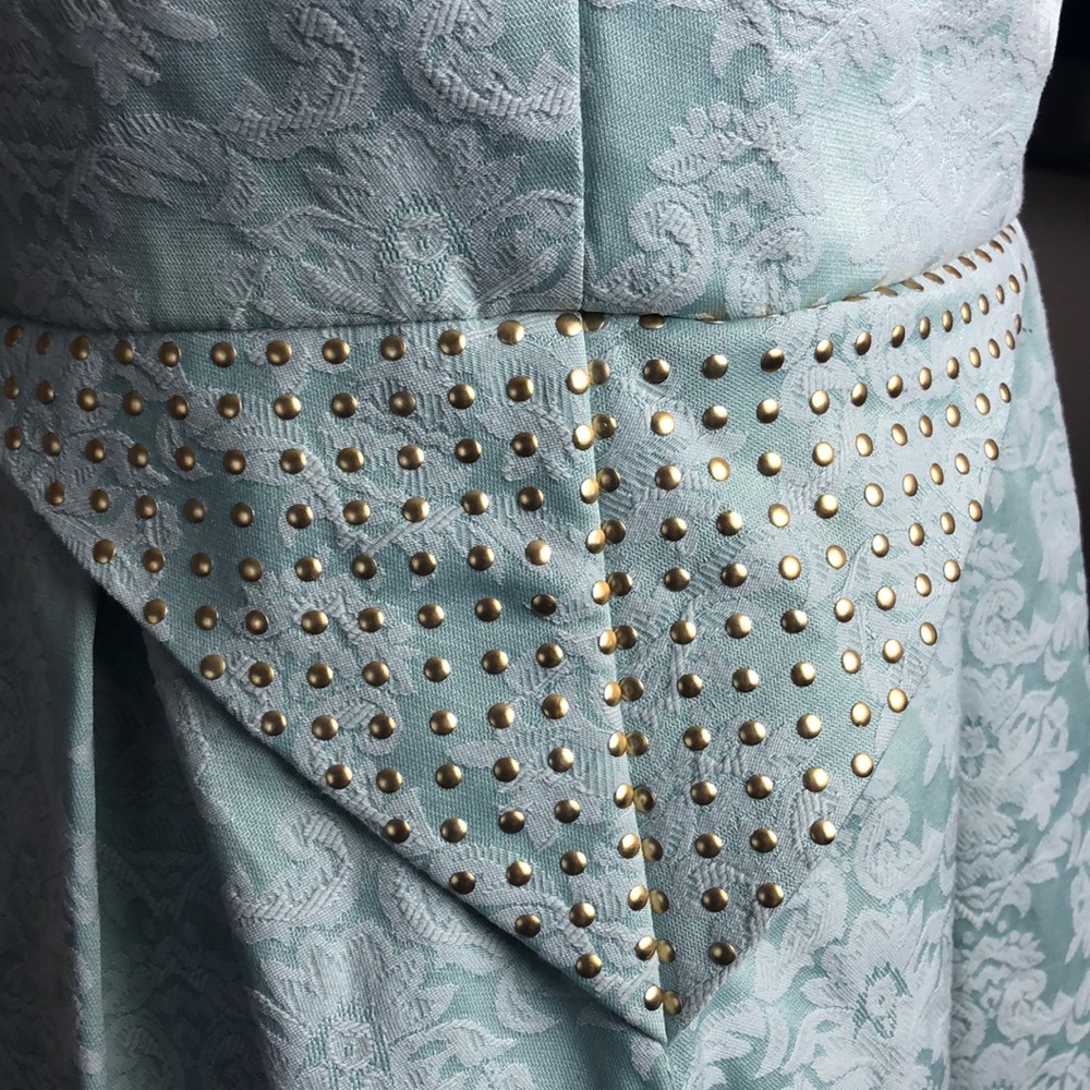 RW&Co Mint Green Jacquard Fit and Flare Dress Size 6 - Picture 7 of 15